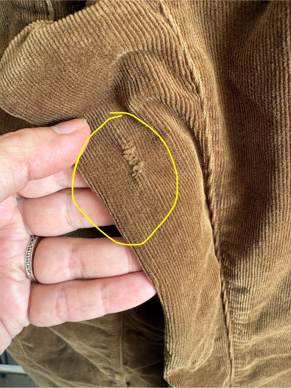 $268 NWOT Citizens Of Humanity “Marcelle” Cargo Pants in Brown Corduroy Sz 27 - Picture 12 of 13